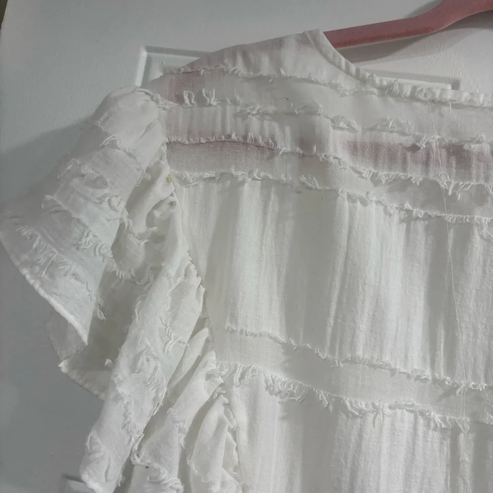 Love Riche White Ruffled Wrap Mini Dress - Picture 12 of 12